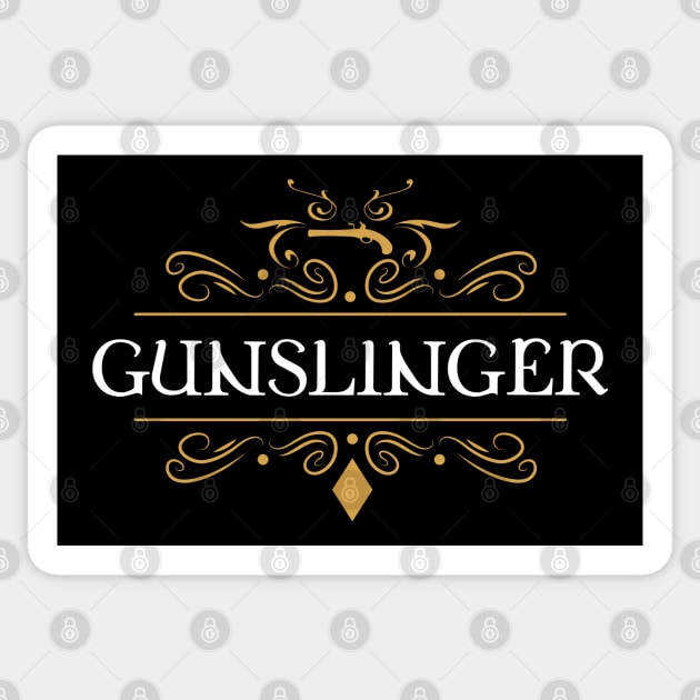 Gunslinger Character Class Tabletop RPG Gaming Sticker by pixeptional